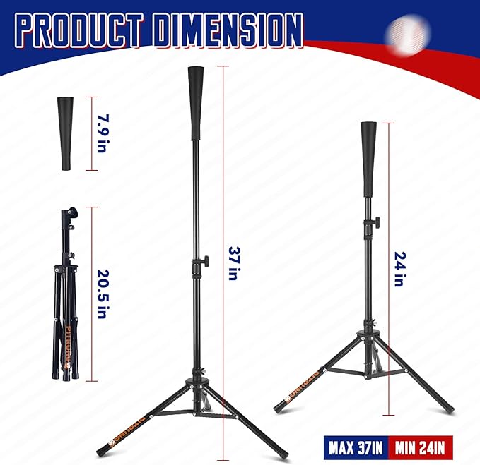 Baseball Softball Tee Batting Tee for Hitting T tee Ball Set Stand Baseball Softball Hitting Pitching Screen Net for Kids Teens Batting Net Set Training Equipment W/Carry Bag for Outdoor