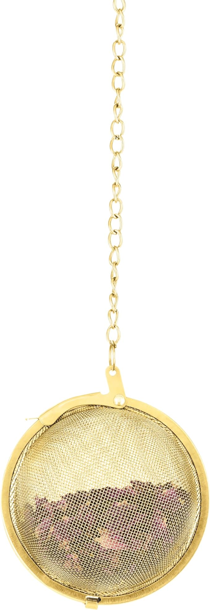Pinky Up Gold Metal Ball Tea Infusers for Loose Tea - Stainless Steel Mesh Tea Diffuser, Gold Strainer Tea Steeper, Tea Accessories - Set of 1, Gold