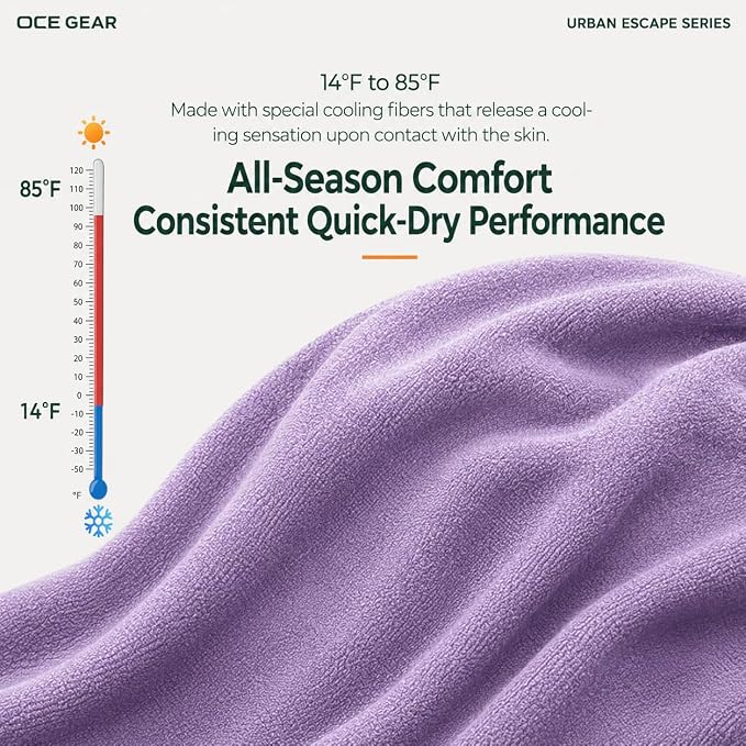 Microfiber Travel Towel, Soft Lightweight Quick Dry Towel, Super Absorbent Compact Travel & Sports & Beach Towels for Camping, Backpack, Gym, Swimming, Yoga, Hiking (Purple, XX Large)