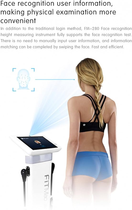10.1 inch HD Touchscreen Body Composition Monitor - Bioimpedance Analysis Machine with Ultrasonic Height Measurement for Weight Control & Fat Analysis | Health Management Tool