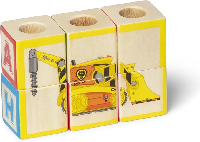 Melissa & Doug PAW Patrol Wooden ABC Block Truck (33 Pieces)