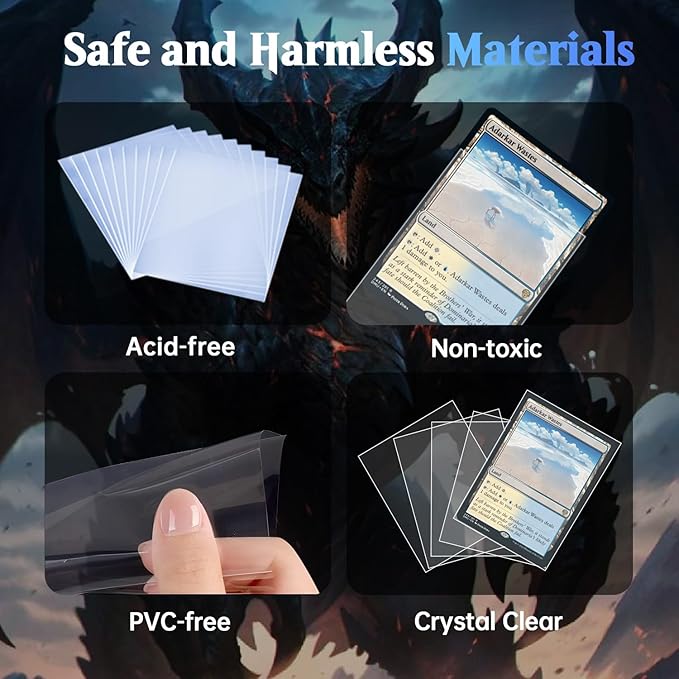 2400ct Perfect Fit Sleeves, Perfect Fit Card Sleeves, Inner Sleeves MTG, Exact Fits Sleeve for Double-Sleeving, High Clarity Trading Card Sleeve for PKM, TCG, Gaming Cards