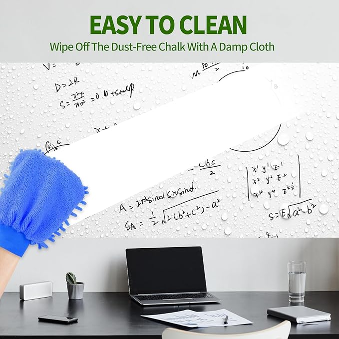 Magnetic Dry Erase Whiteboard Paper 50 x 18 Inch, Self Adhesive White Board Sticker for Wall, Peel and Stick Wallpaper With 50 Magnetic Letters, for Home Office School