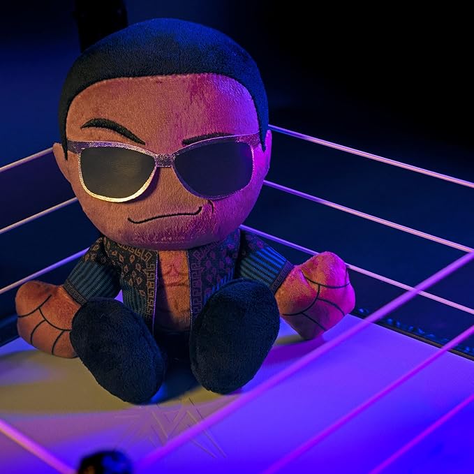 Bleacher Creatures WWE Old School Rock 8" Kuricha Plush - Soft Chibi Inspired Wrestling Legend