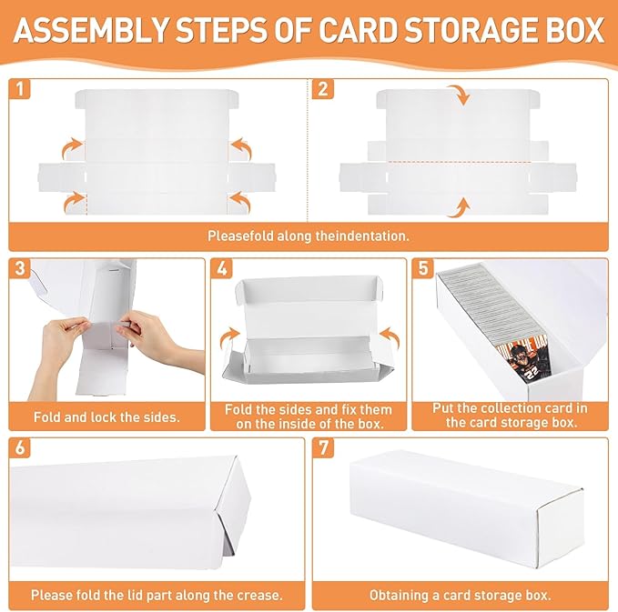 Card Storage Box,4-Pack • 1000 Count Card Box,Trading card storage box for TCG/Mtg/Sports Card Storage and Collection,14.4 INCH Horizontal