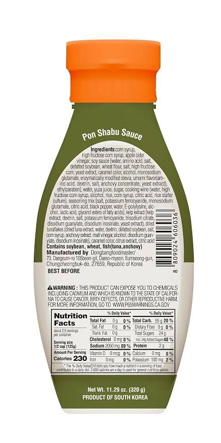 Pepper Lab Ponzu Soy Citrus Sauce – Japanese Style Dipping Sauce for Hot Pot, Seafood, Dumplings & Salad (11.29 oz / 320 g)