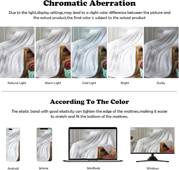 NEWCOSPLAY 3D Waffle Checkered Flannel Twin Blanket, White, 60"x80" | Super Soft Cute Lightweight Decorative Premium Silky Fleece Blanket for Couch Sofa Bed, Gift for Women Men, All Season Use