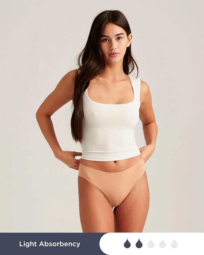 saalt Seamless Thong - Womens Period Underwear - Replaces 1 Liner or 2 Light Tampons