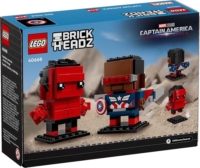 LEGO Brickheadz Marvel Captain America & Red Hulk 40668