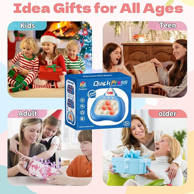 Pop Fidget Game Toys, Rainbow Unicorn Light Up Fidget Toys Electric Pop Bubble Game Controller Handheld Puzzle Sensory Toys Christmas Birthday Gifts for Kids Girls 2025