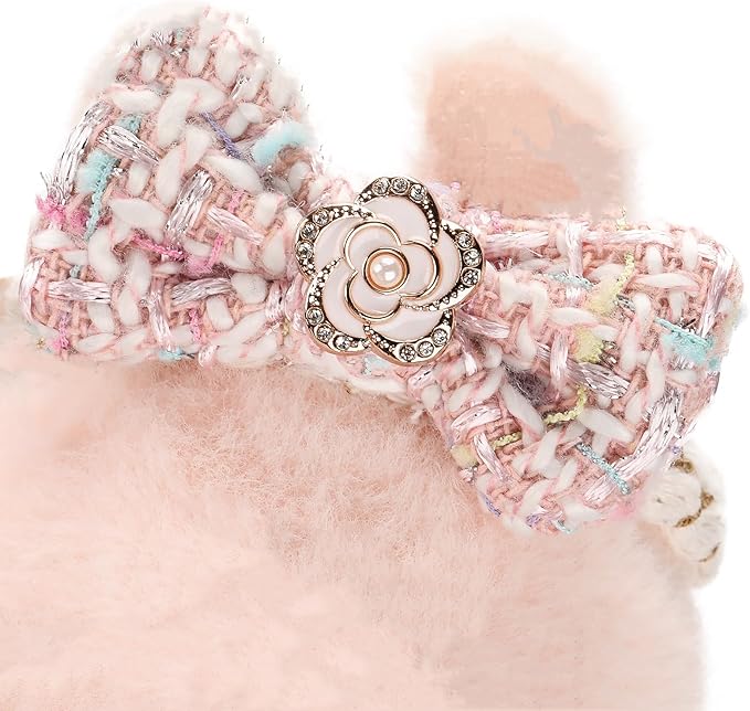 Doll Clothes for Labubu 17cm Have a Seat & Exciting Macaron & Big into Energy Series Dolls, Luxury Chic Series for 17cm Dolls Accessories (Pink Dress+Hairband+Bag)