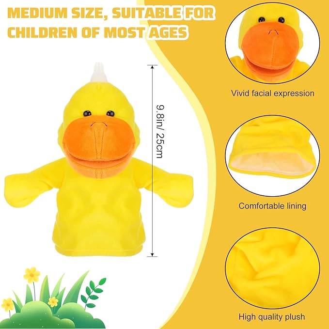 Wettarn 12 Pieces Animal Puppets Set Mouth with Working for Kids Toy for Boys and Girls Storytelling Toddler School Classroom Preschool Birthday(Classic Style)