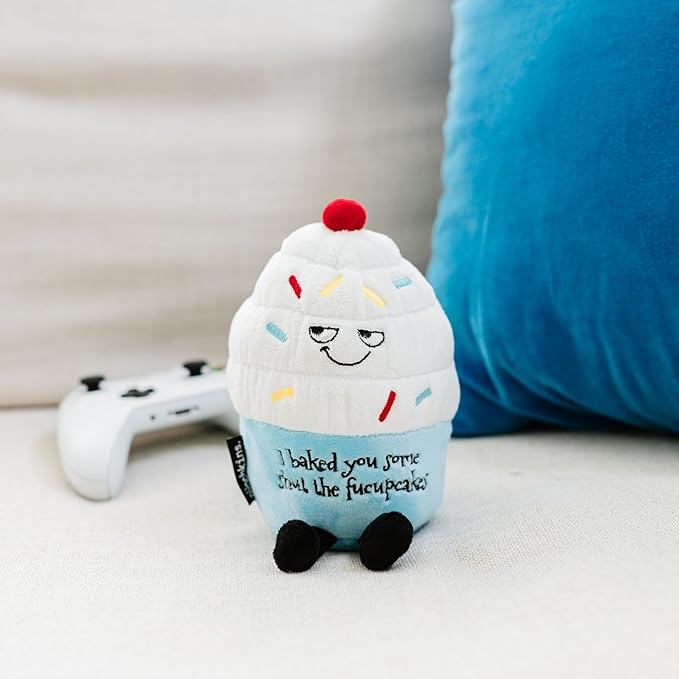 Cupcake Plushie - I Baked You Some Cupcakes Funny Cupcake Plush, Sarcastic & Sassy Food Plush Toy for Gifting