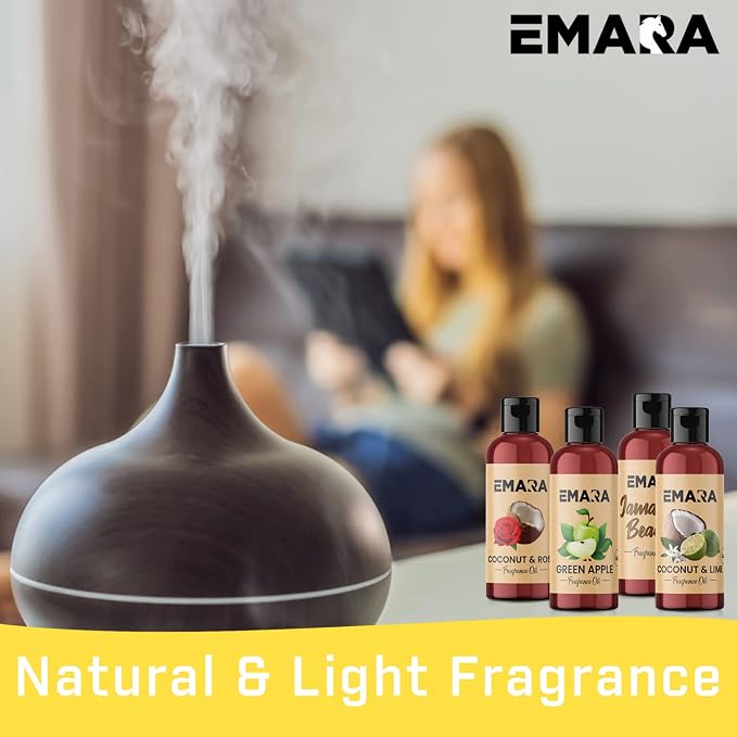 EMARA All Natural Fruity Green Apple Essential Oil for Diffusers, Skin Care, Aromatherapy Fragrance Oil, Organic Therapeutic Grade 4 fl oz
