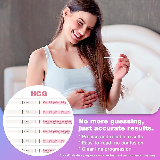 Easy@Home Ovulation Test Strips and Pregnancy Test Strips Combo Kit, Package May Vary (100LH+20HCG) (Pack of 2)