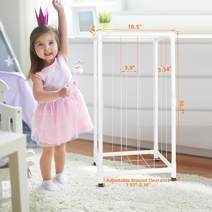 Stuffed Animal Storage Zoo Stuffed Animal Holder,Off-Ground and Space Save Vertical Stuffed Animals Organizer PVC with Elastic for Bedroom Playroom Nursery (Greyish Black, Small)