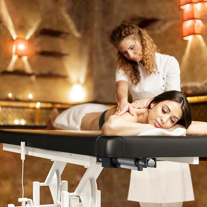 Fully Electric Massage Table with Lift, 1500lbs Capacity - Professional Adjustable Facial Bed for Estheticians, Spa & Waxing, Heavy-Duty 1500lbs Capacity 2r1