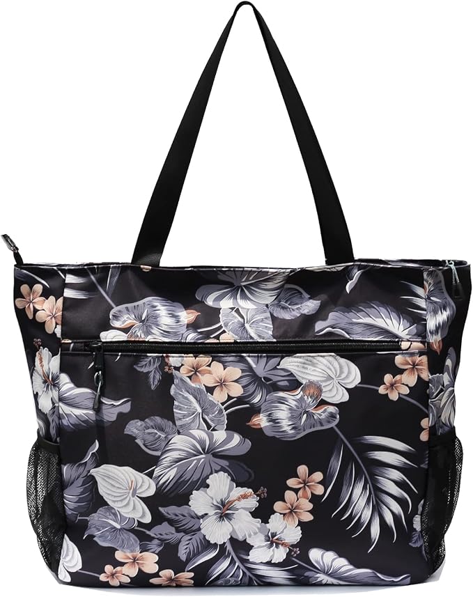 ESVAN LARGE BEACH BAG Water Resistant Lightweight 20 inch Women Oversize Tote Bag for Gym Beach Travel Pool Yoga Nurse