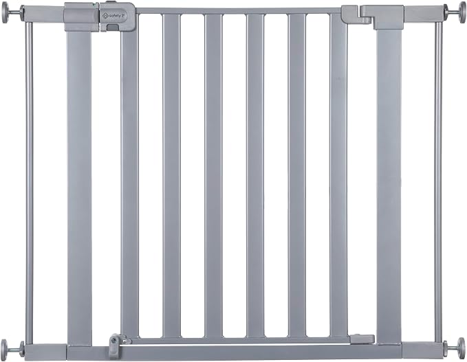 Safety 1st Walk Through Baby Gate with Door, Adjustable Pressure Mount Lift, Dog Gates, Fits 29"-38" Wide, 1-Pack, Silver