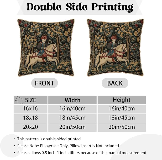 Vintage Tapestry Horse Velvet Pillow Covers 20x20 Inch Boho Retro Abstract Forest Throw Pillows for Couch Cushion Covers Pillowcase Boho Animal Farmhouse Pillow Cases for Sofa Bed Bedroom