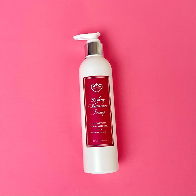 Jaqua Spa Aromatic Massage Oil with Jojoba, Sesame, and Sunflower Oil - Raspberry Buttercream Frosting