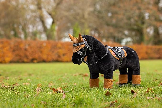 LeMieux Toy Pony Ear Bonnet for Toy Pony - Handmade Crochet - Super Soft - 3 Years + - Gift for Kids - Ginger