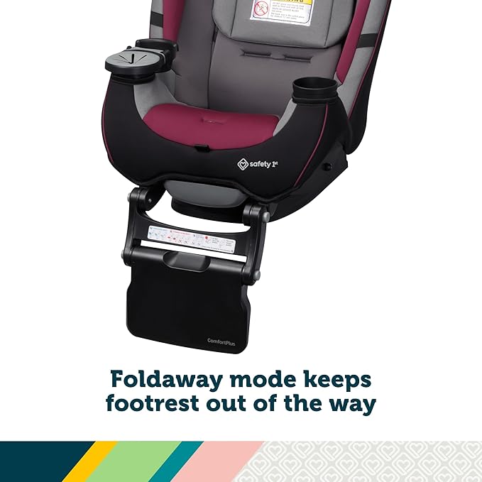 Safety 1st Grow and Go Extend ‘n Ride LX All-in-One Convertible Car Seat, Winehouse