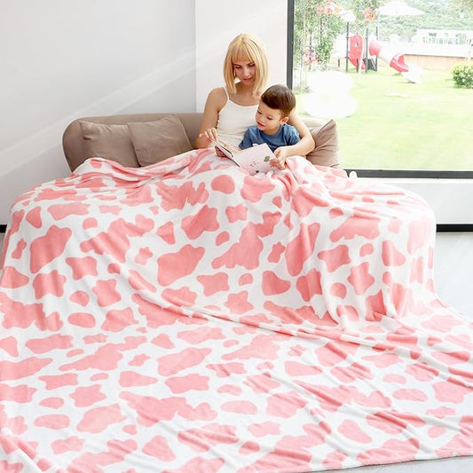 Warm Blanket Pink Soft Lightweight Blanket Soft Large Throw Blanket for King Bed
