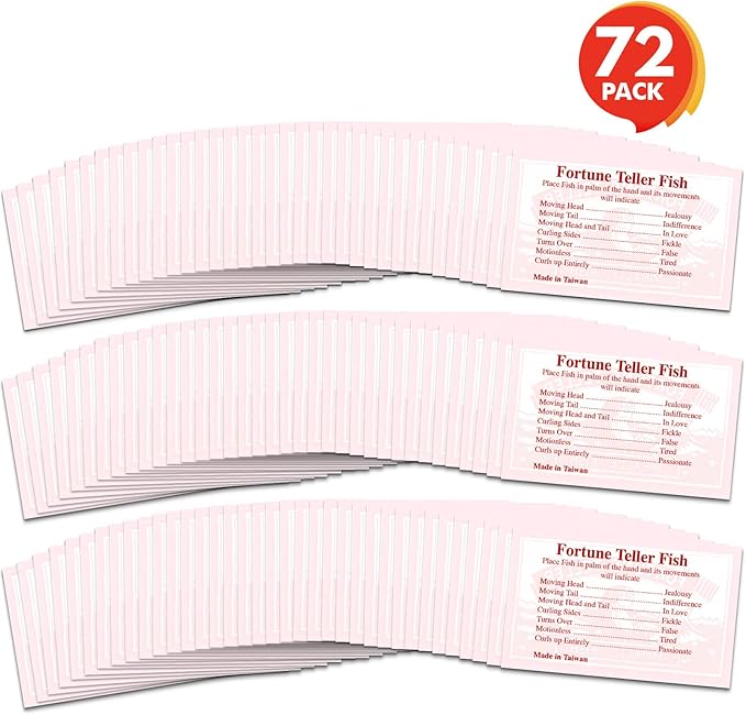 ArtCreativity Large 3.5 Inch Mood Fortune Teller Fish - Set of 72 - Cool Novelty Toy for Kids and Adults - Fun Science Learning Aid - Halloween & Christmas Party Cracker Toy, Birthday Party Favor