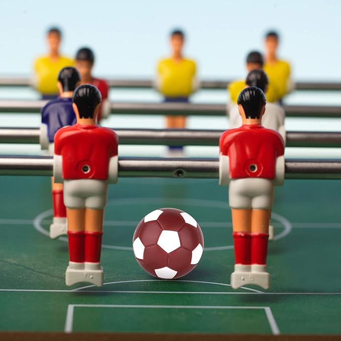 Coopay 12 Pieces 32mm Foosball Balls Table Multicolor Football Soccer Replacement Balls for Official Tabletop Game with a Black Drawstring Bag
