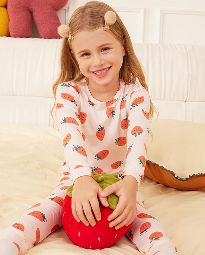 Bamboo Viscose Toddler Girls Kids Pajamas Unicorn Mermaid Pjs Long Sleeve Snug fit 12M-8Y 2pcs Soft Jammies