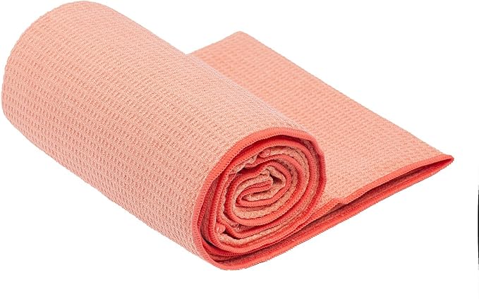 Shandali Hot Yoga Towel - Mat-Sized, Microfiber, Super Absorbent, Anti-Slip, Injury Free, 24" x 72" - Best Bikram Yoga Towel - Exercise, Fitness, Pilates Gear