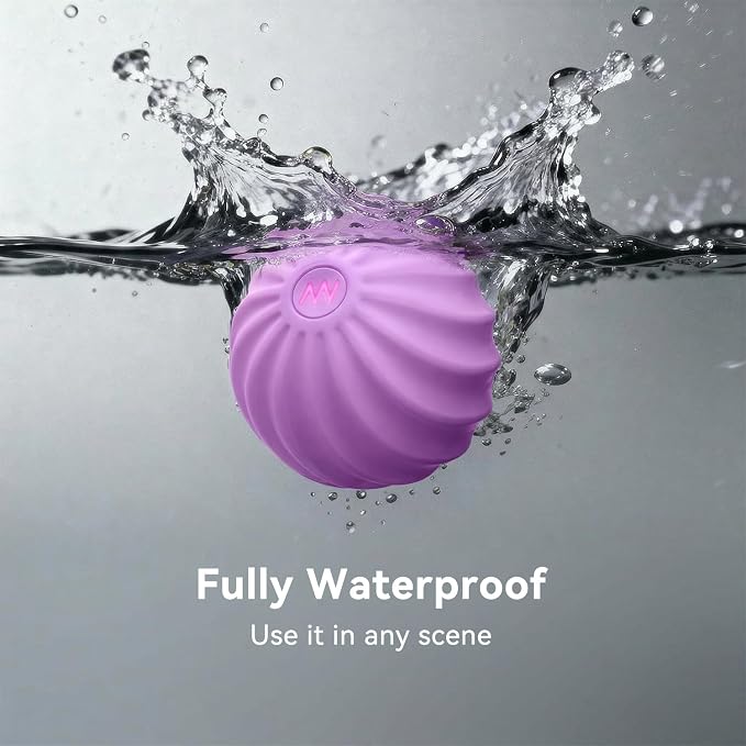 2.4" Mini Electric Vibrating Massage Ball, 10-Speed Fitness Yoga Massage Roller for Palm, Hand, Foot, Leg, Neck, Back, Multi-Directional Massage Ball (Lavender)