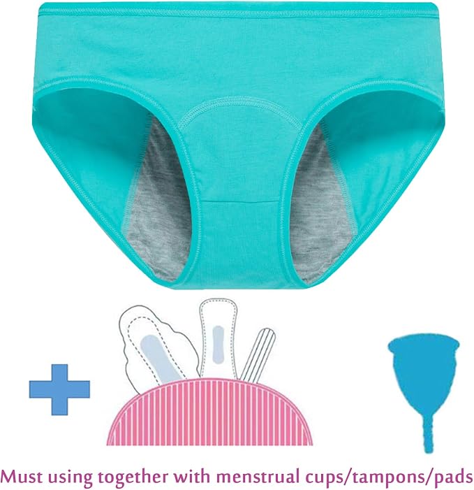 Demifill Teen Girls Period Underwear Cotton Soft Women Panties For Teens Briefs