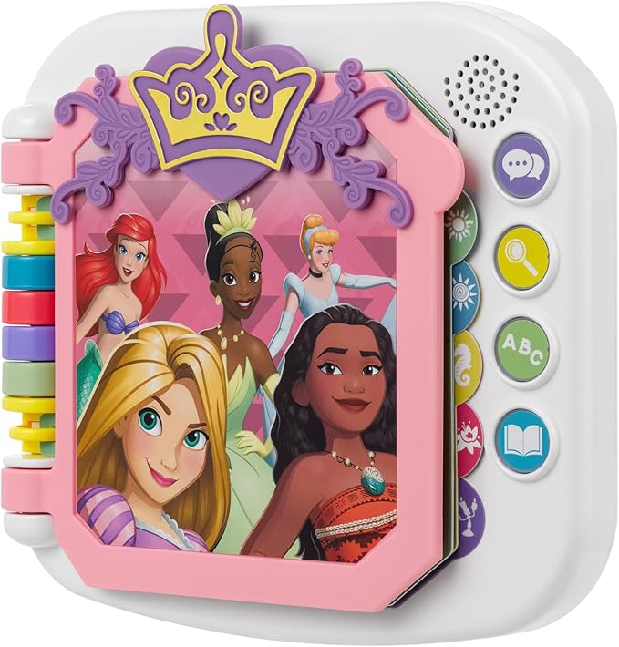 eKids Disney Princess Interactive Book with Preschool Learning Activities, Educational Toys for Toddlers and Fans of Disney Princess Toys
