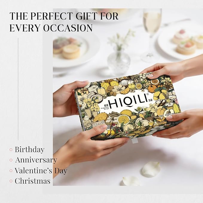 HIQILI Discovery Fragrance Oil Gift Set for Diffuser, Candle & DIY Perfume | Ideal for Candle & Perfume Making, Long-Lasting Scent from 8 Curated Notes, Non-Toxic, Beautiful Packaging
