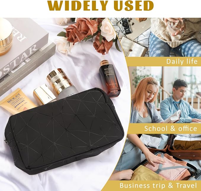 Period Bags, Tampon Holder for Purse, Waterproof Portable Leather Period Pouch, Sanitary Napkin Storage Bag, Black Makeup Bag Set, Pad Pouches for Period