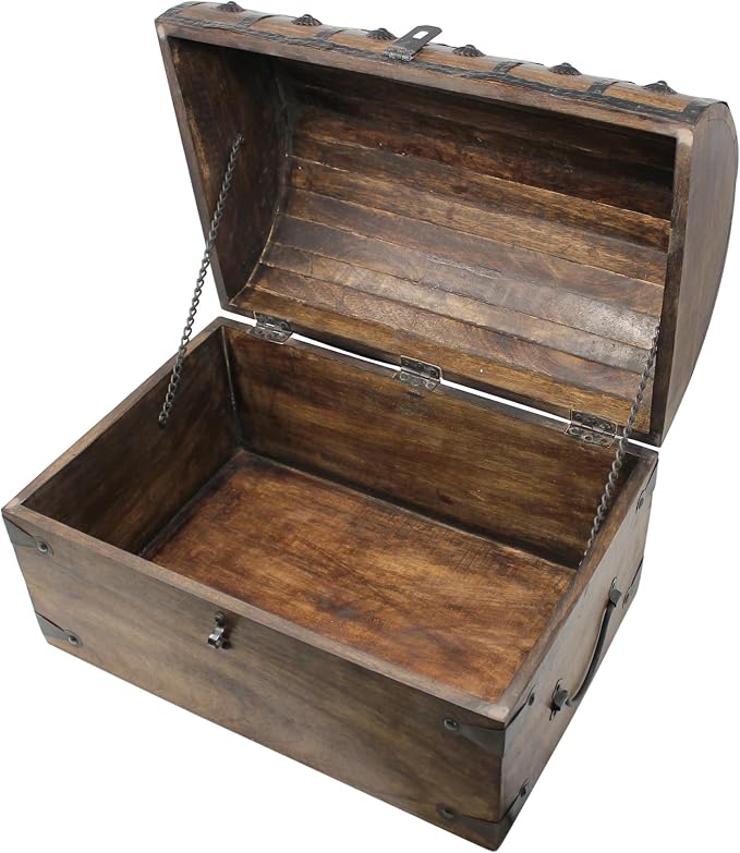 Treasure Chest Keepsake and Decorative Wood Box - Storage Box (XXX-Large 16x11x11)
