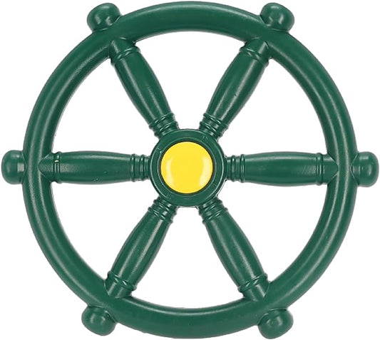 Squirrel Products Pirate Wheel 12" with Mounting Hardware, Made of Durable Weather-Resistant Plastic, for Kids Playgrounds - Green