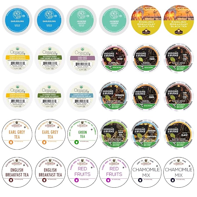 Keurig K-Cup Variety Pack - Assorted Green, Black, White & Herbal Tea Pods, 30 Count
