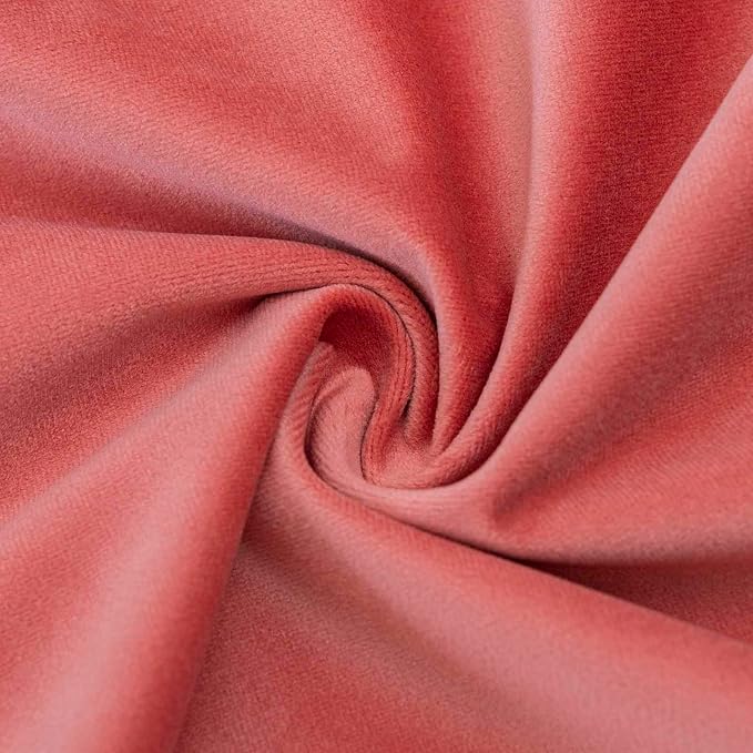 Throw Pillow Covers 18x18 Decorative Velvet Cushion Covers Set of 2,Coral | Soft Pillow Cases with Invisible Zipper for Modern Couch Sofa Bed Living Room Bedroom Home Decor