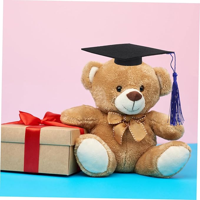 IMIKEYA Miniature Graduation Robe for Dolls Plush Outfit Cap for Decorative Play