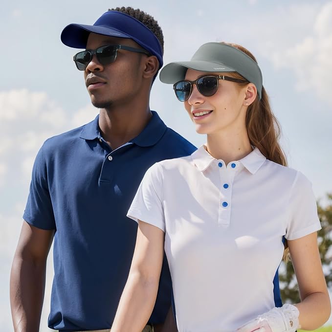 Sukeen Cooling Stretchy Sun Visor for Women Men UV Protection Cooling Hat | Lightweight quick-dry free size vizor with instant cooling, sports visor hat for golf, tennis, cycling, running, pickleball