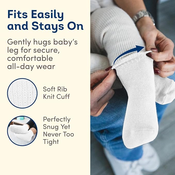 Fruit of the Loom Baby & Toddler Grow & Fit Flex Zones Cotton Stretch Socks - Unisex, Girls, Boys
