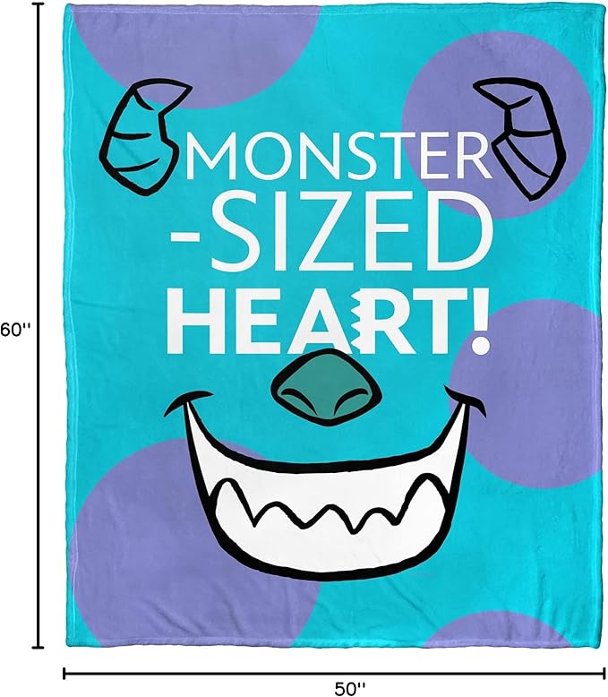 Northwest Disney 100 Silk Touch Throw Blanket, 50" x 60", Monster Sized Heart