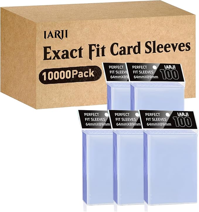 10000 Counts Perfect Fit Card Sleeves, Exact Fit Card Sleeve, Inner Sleeves for Double-Sleeving, High Clarity Trading Card Sleeve for MTG, PKM, TCG, Gaming Cards