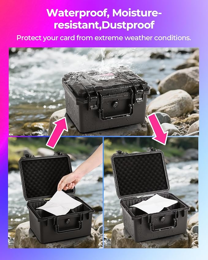 Card Case Sports Graded Trading Card Storage Box for PSA BCW MTG Tmnt TCG Zion Magnetic Card, Waterproof Hard Carrying Case Card Protective Organizer for Rigid Card Sleeve Collector