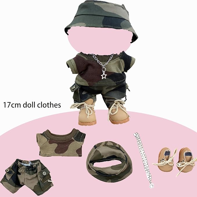 17cm Dolls Clothes - 6.7 Inches Cute Clothes Outfit & Accessories,17CM Doll of The House Accessories Outfits (Style-d (No Doll))