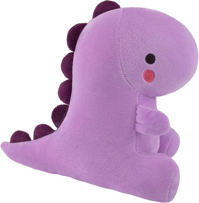 Plush Dinosaur Stuffed Animal, Cute Toys Anime Dinosaur Soft Throw Pillow Gift for Children Boys Girls Purple 14 inch