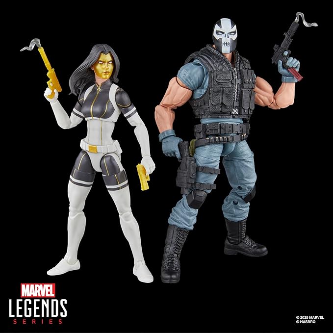 Marvel Legends Series Madame Masque & Crossbones, Marvel Super-Villains Comics Collectible 2-Pack, 6-Inch Action Figures (Amazon Exclusive)